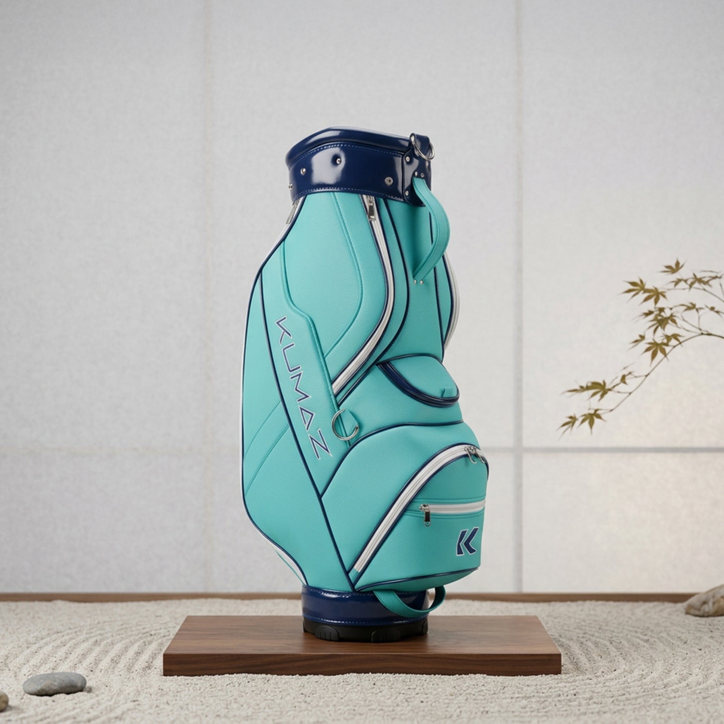 Bolsa golf Kumaz KGB01 Aqua Blue diseño premium estilo minimalista