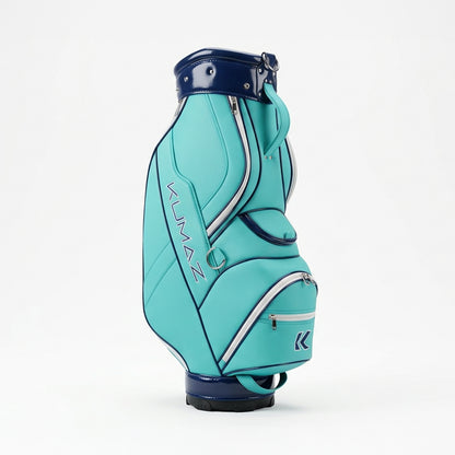 KGB01 Aqua Blue vista lateral compartimentos bolsa golf Kumaz