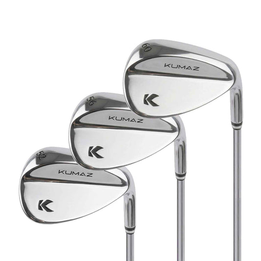 Set wedges golf Kumaz STRYX Silverforce 52 56 60 grados acero forjado
